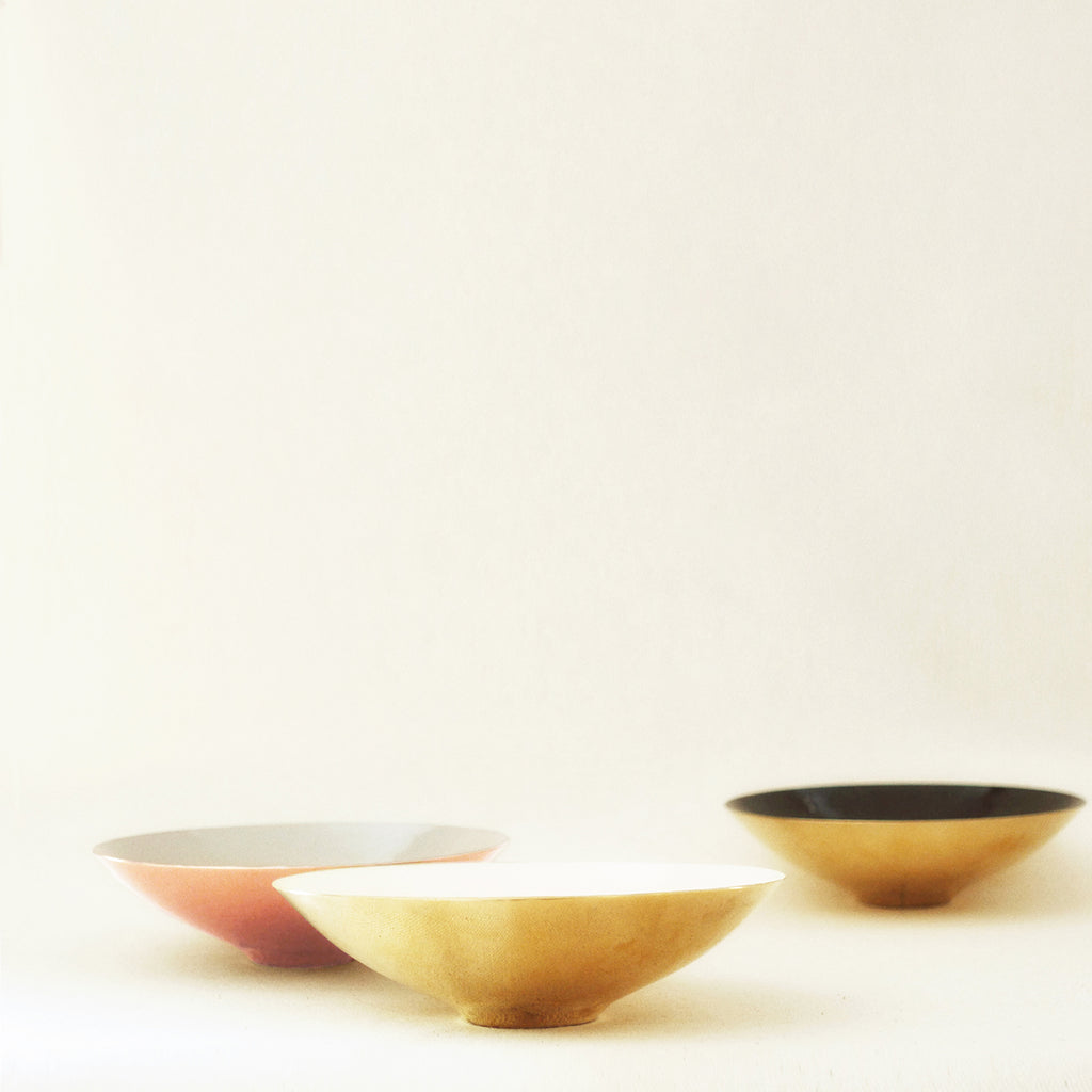 M+A NYC Enamel and Brass Plated Bowl - All colors