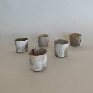 M+A NYC Horn Votive Holders - Grouping of the color "Milk Caramel"