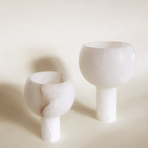 M+A NYC Orb Planter Small and Medium - Alabaster
