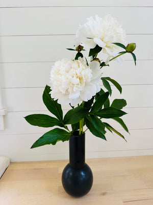 M+A NYC Lolita Soapstone Vase with Peonies