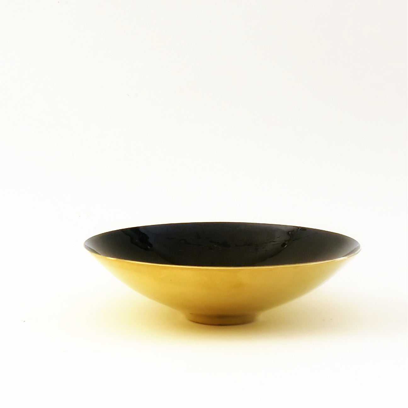 xM+A NYC Enamel and Brass Plated Bowl - Black