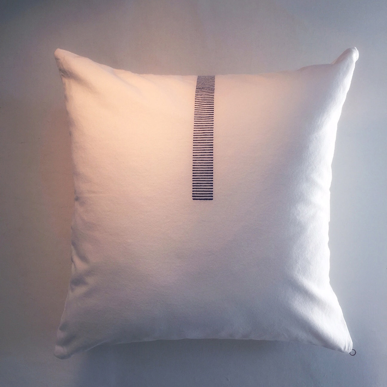 M+A NYC Block Print Pixelated Stripe 18" Square Pillow