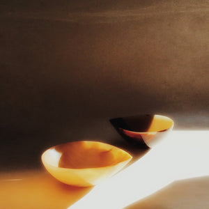 M+A NYC Carved and Polished Horn Pod Bowls
