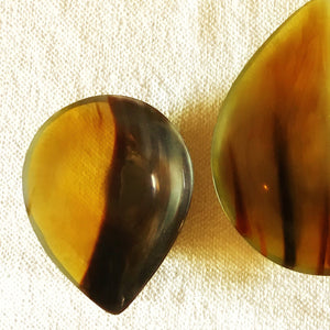 M+A NYC Carved and Polished Horn Pod Bowls - Small