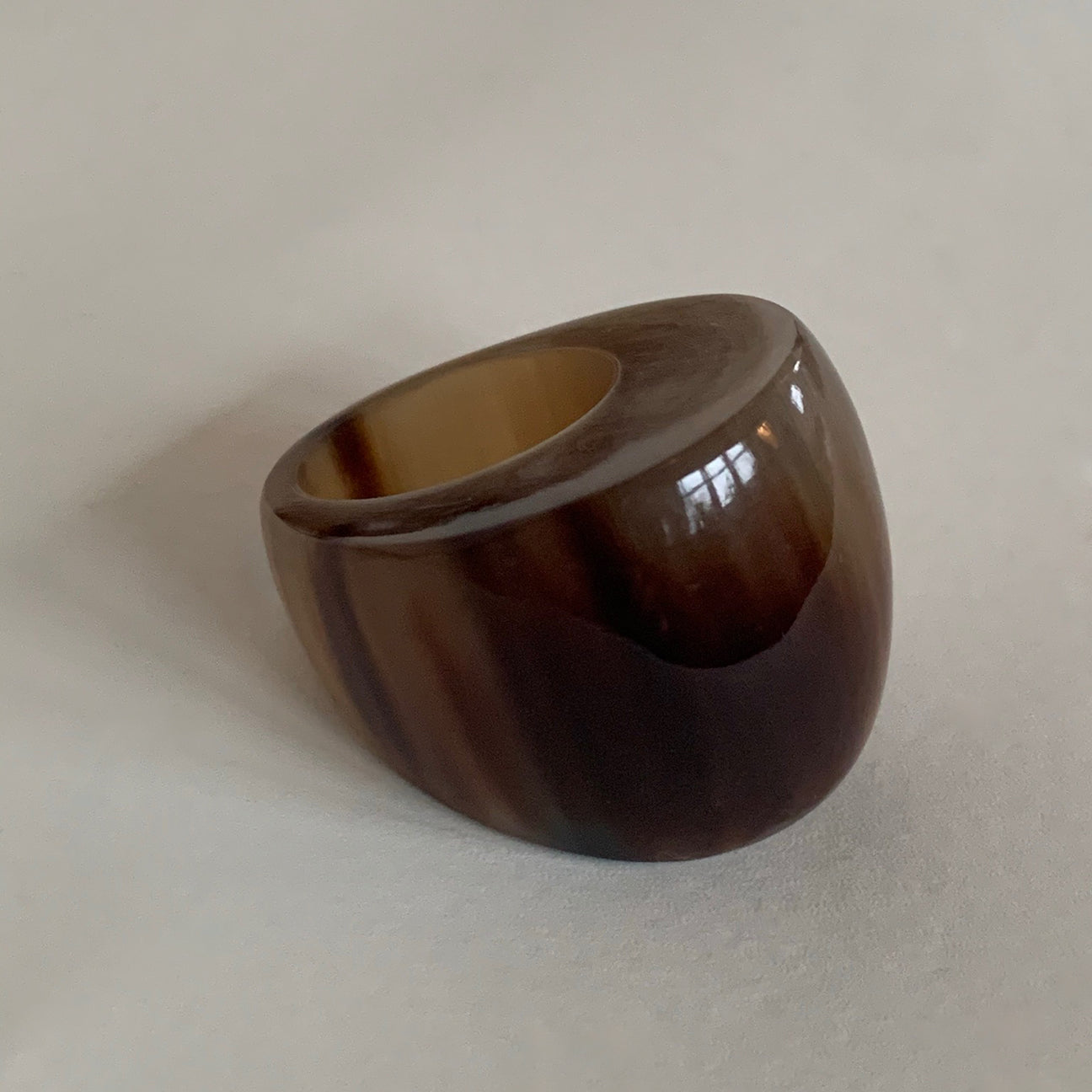 M+A NYC Horn Cocktail Ring in Tortoise