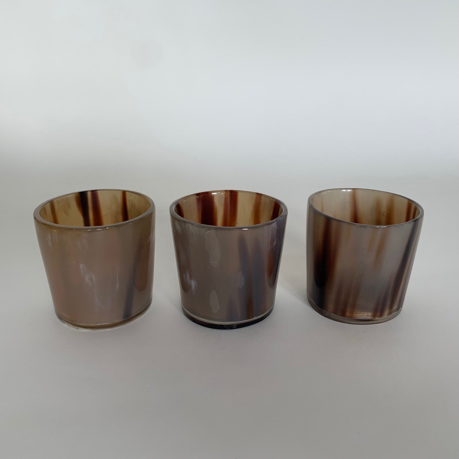 M+A NYC Horn Votive Holders - Grouping of the color Tortoise