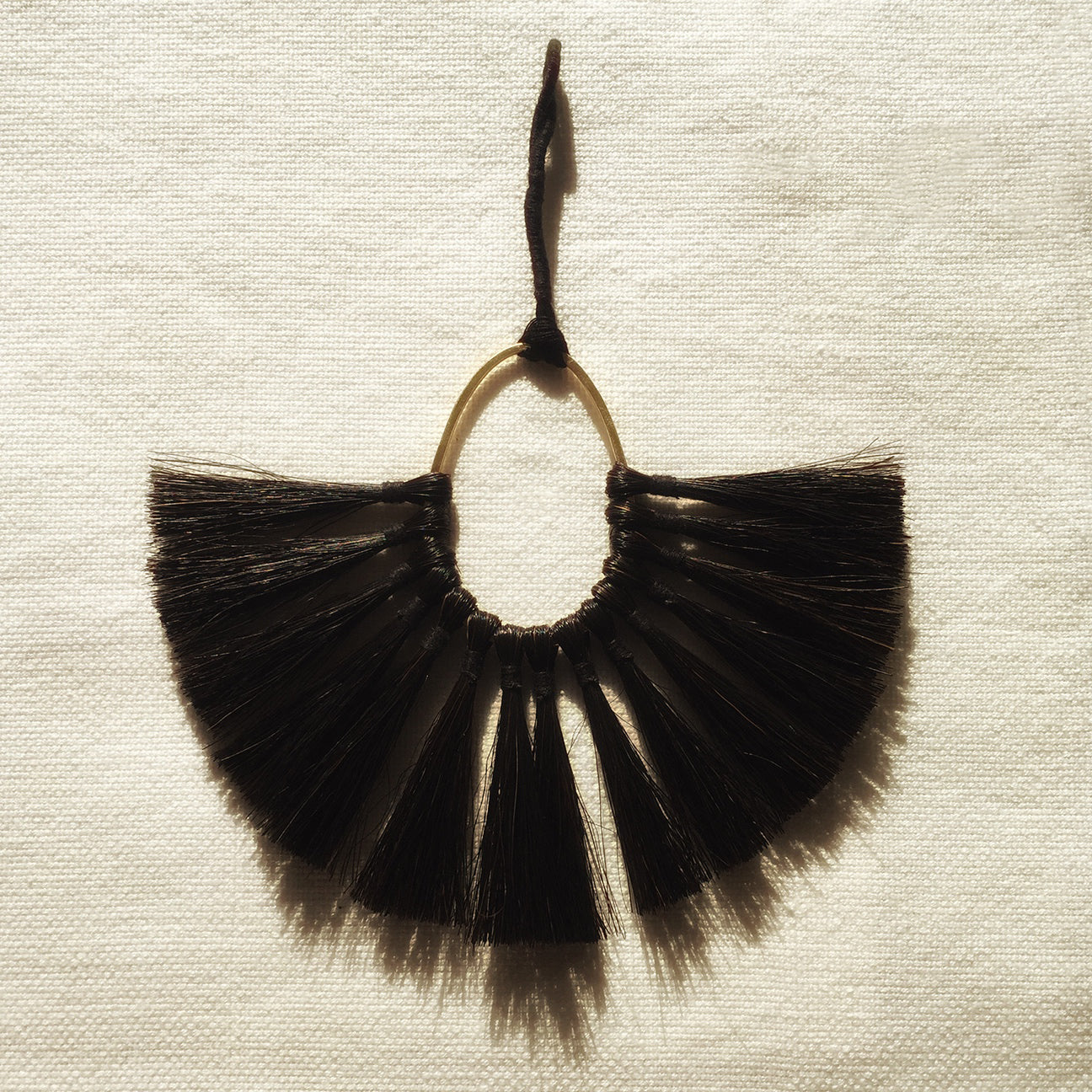 M+A NYC Horse Hair Fan Tassel - Black