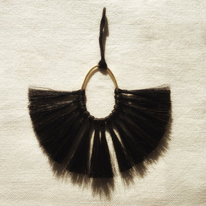 M+A NYC Horse Hair Fan Tassel - Black