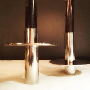 M+A NYC Pogo Candle Stands - View of Large Silver Color