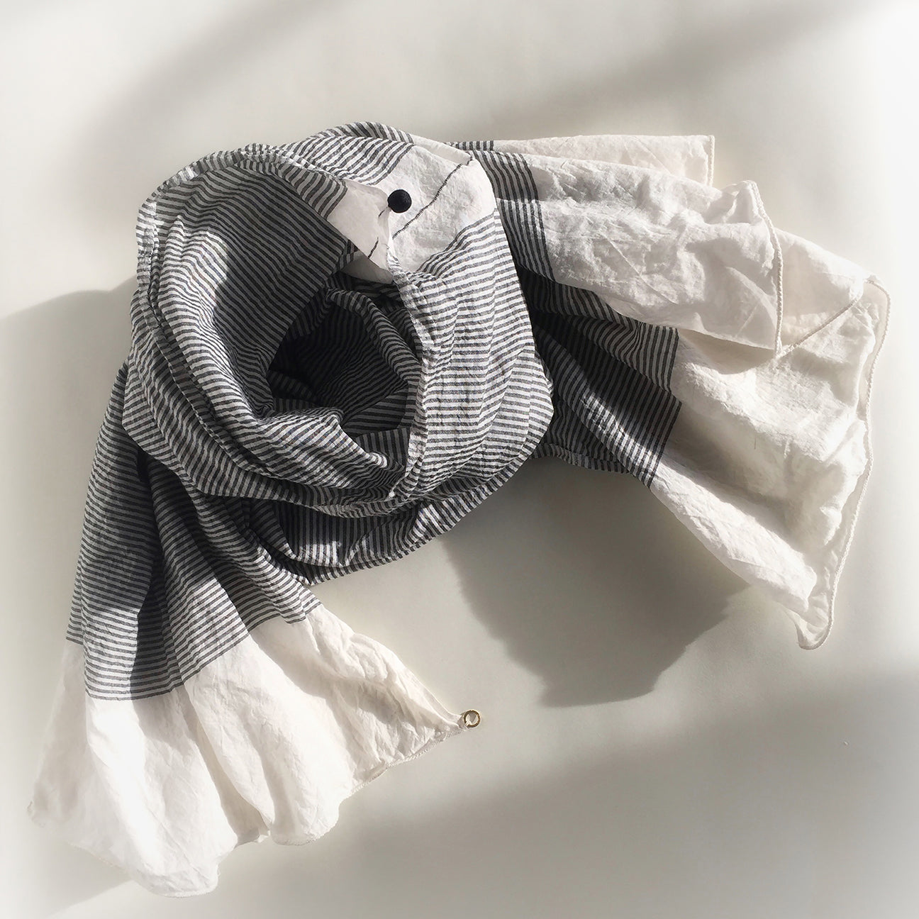 M+A NYC Railroad Stripe Scarf - Kora/Black