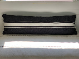Image of Ribbon Striped X-tra Long Lumbar Pillow on a daybed.
